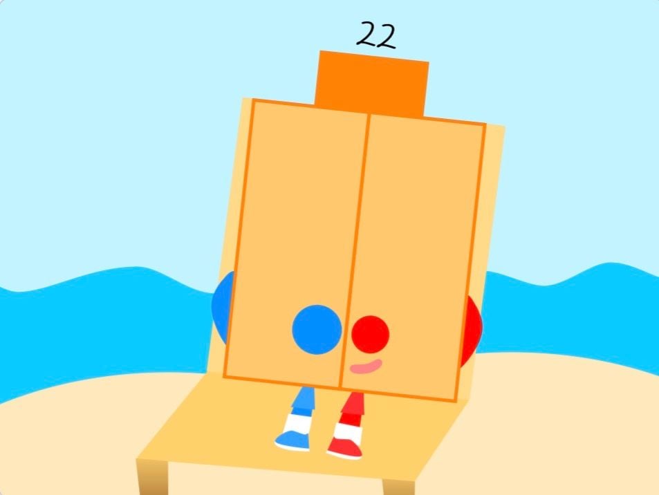22 on a beach chair
